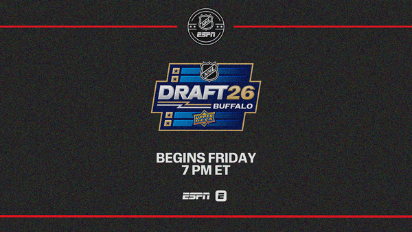 NHL Draft 2026 logo with the text "Begins Friday 7PM ET on ESPN."