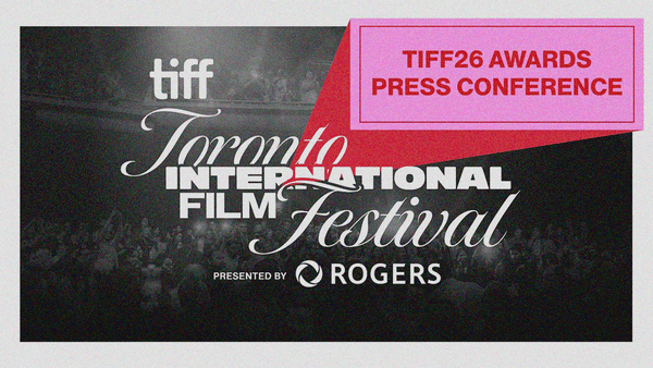 TIFF26 Awards Press Conference graphic with branded logo and "presented by Rogers"