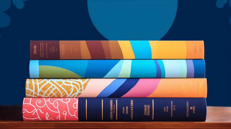 An image of a stack of books, generated by MidJourney.