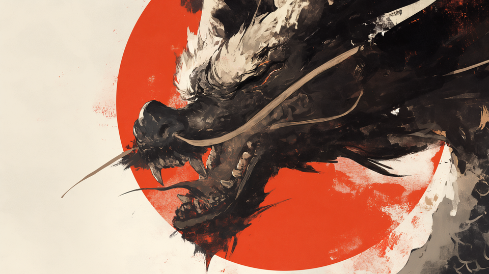 Dragon Ink - Generated using MidJourney