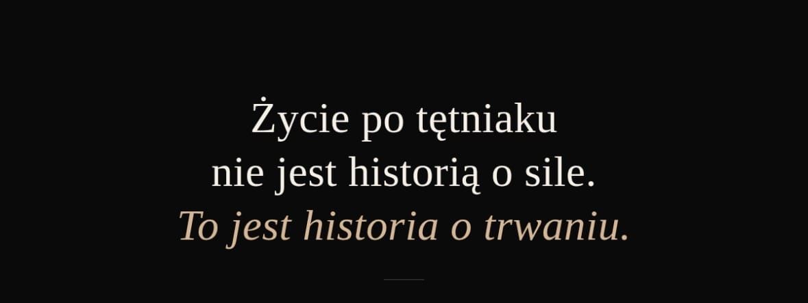 Nie akceptuję. I wstaję dalej.
