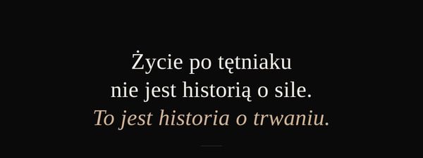 Nie akceptuję. I wstaję dalej.
