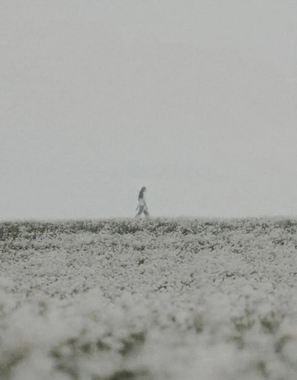 A women walking in a field | Teachings from Khawaja Shamsuddin Azeemi (RA) in Sufism.
