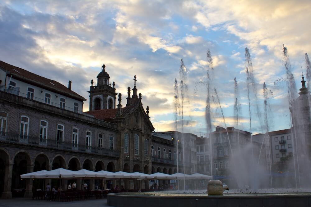 Republic Square in Braga Portugal
