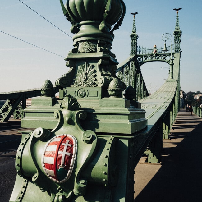 Liberty Bridge in the morning light.