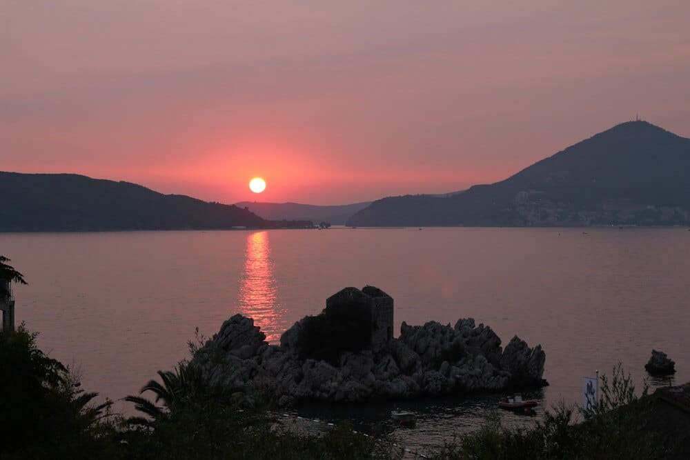 Sunset Over Budva in Montenegro