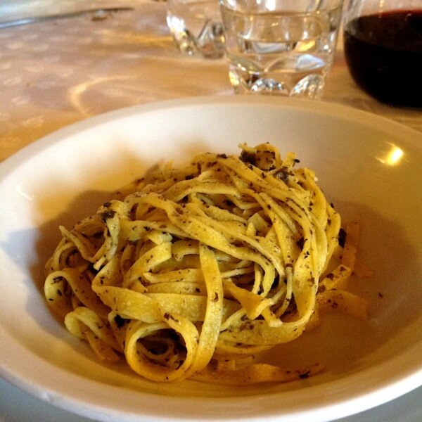 Traditional Hand Made Truffle Pasta in Umbria