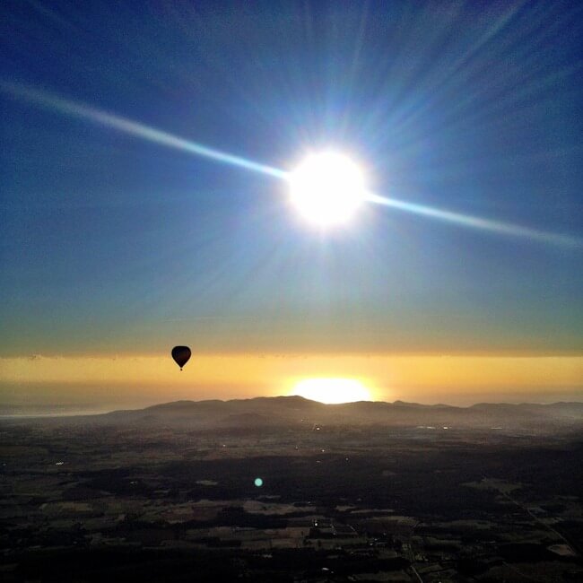 Balloon ride over the Spanish coast