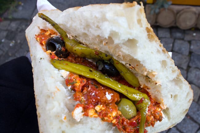 Turkish Fladenbrot Sandwich
