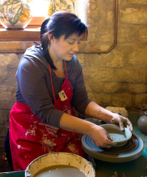 Andrea making a mess.