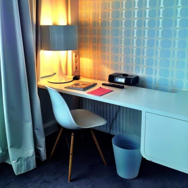 Retro theme hotel room at 25 hours hotel Hamburg