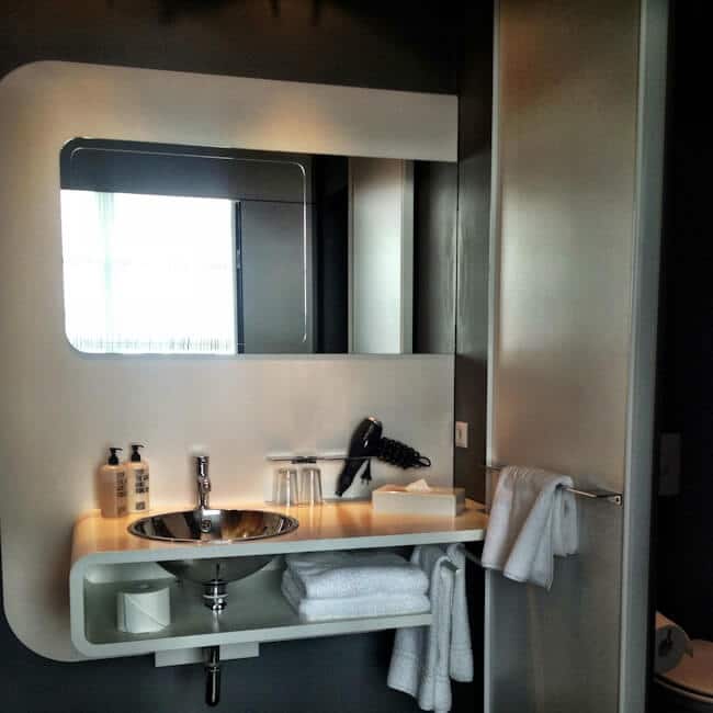 Bathroom in 25hours Hotel Hamburg
