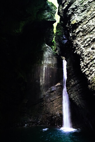 Amazing waterfall near Kobarid