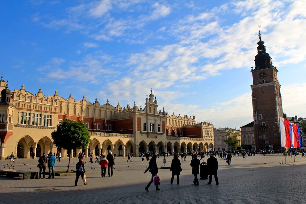 Main Market Square in Krakow Poland