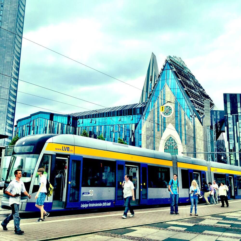 Modern Architecture in Augustusplatz Leipzig