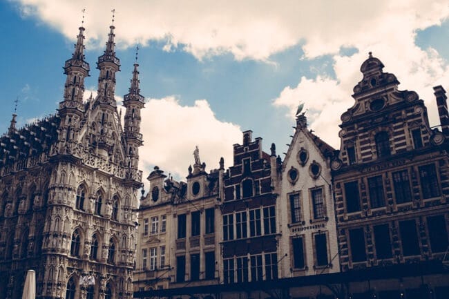The cool main square in Leuven Belgium