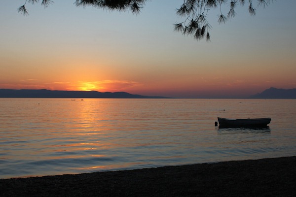 Makarska Beach at Sunset