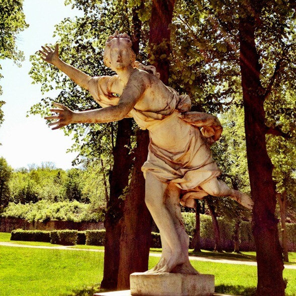 Daphne trying to get away from Apollo. She wasn't successful.