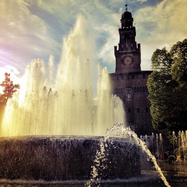Castello Sforzesco Fountain Milan
