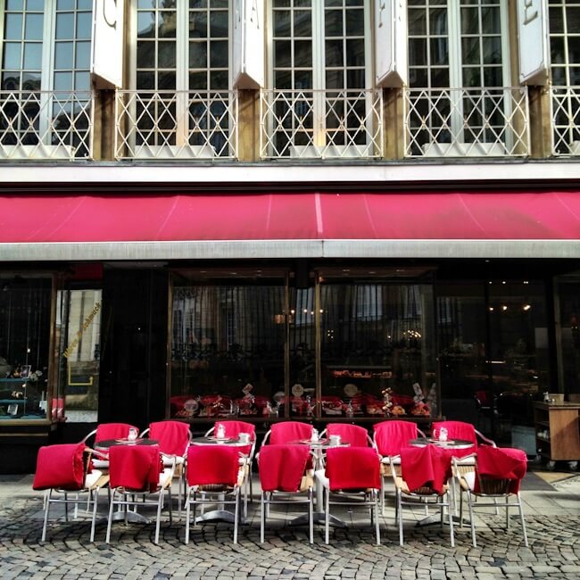 Cafe Blankets in Muenster - Typically German