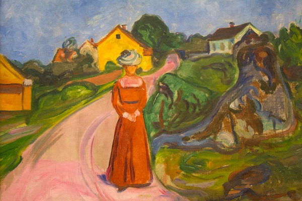 Woman in Red Dress Edvard Munch
