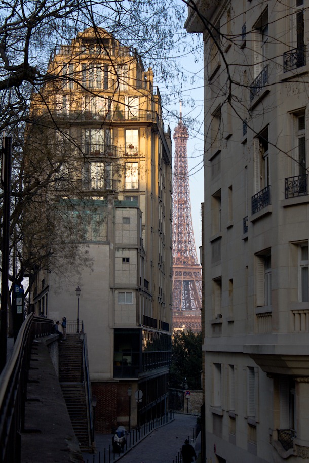 Eiffel Tower from Passy in the 16th
