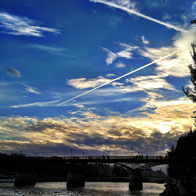 The Pont des Arts at Sunset Plus Some Cloudporn