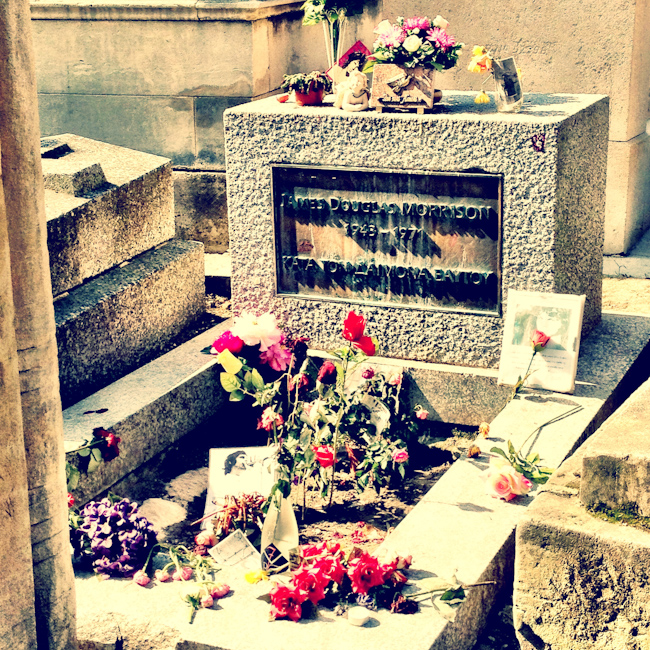 Photo of Jim Morrison's Grave at Pere Lachaise