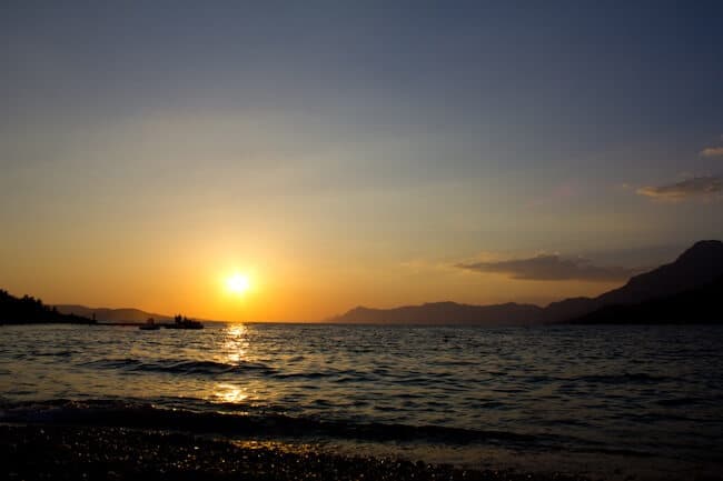 Playing in the Water in Makarska Croatia Playing in the Water in Makarska Croatia