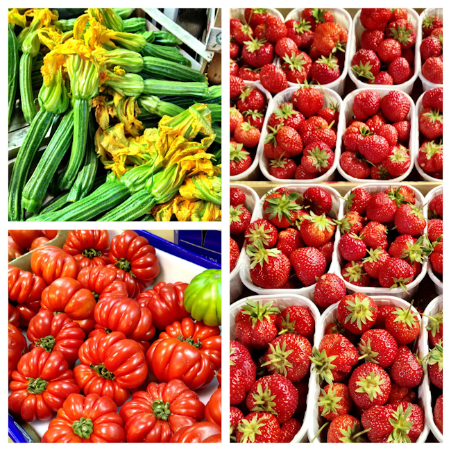 Food Markets in Rome Italy in Spring