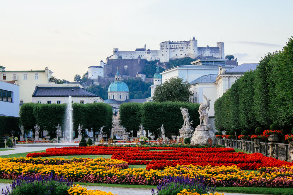 Salzburg from Mirabell Palace Gardens