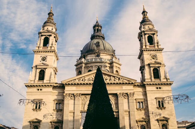 St Stephen's Basilica and Christmas Tree