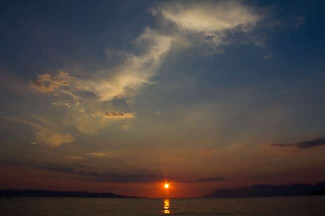 Sun Setting Between Hvar & Korcula Islands Sun Setting Between Hvar & Korcula Islands