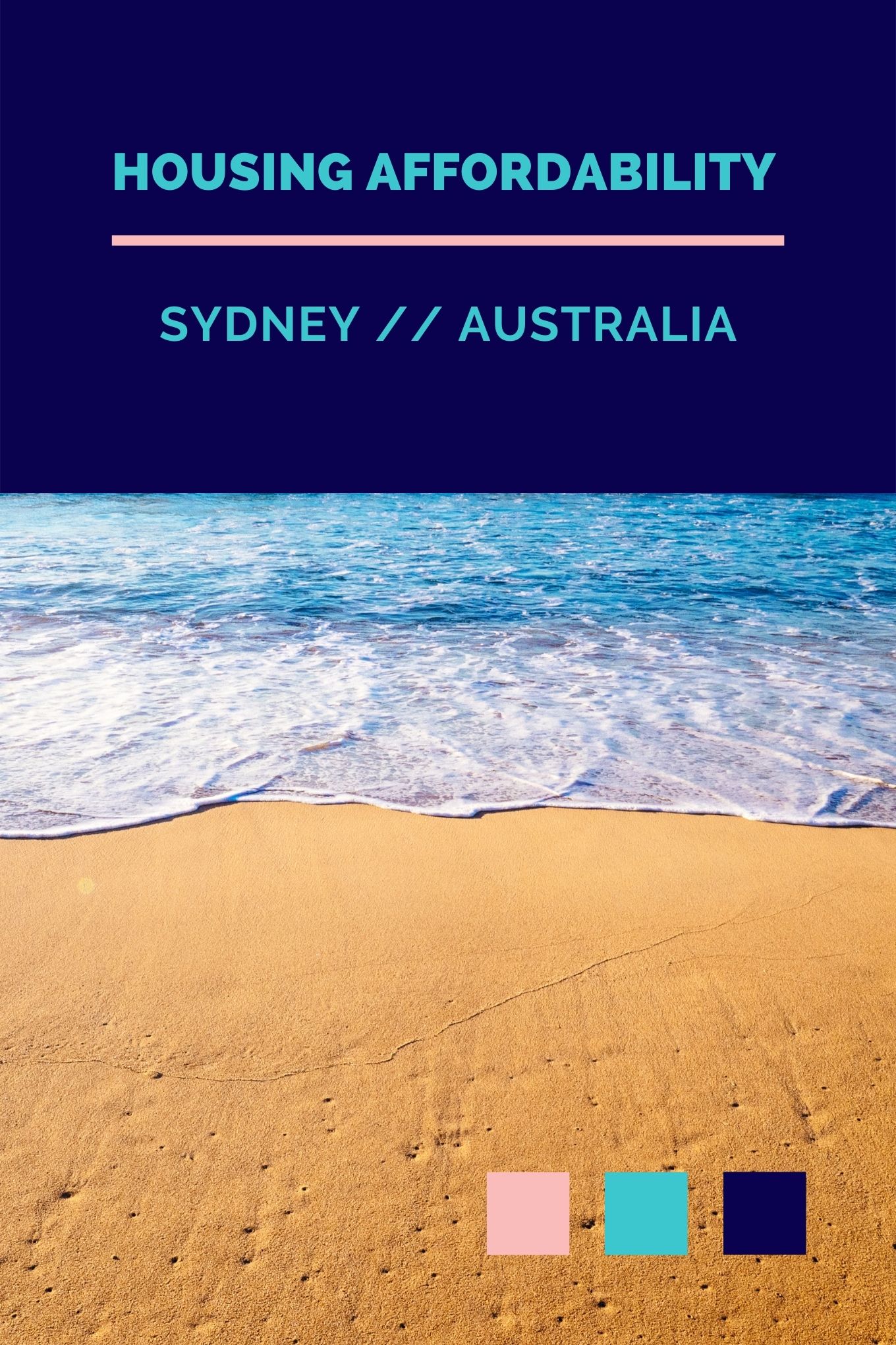 Beach as the water comes in.