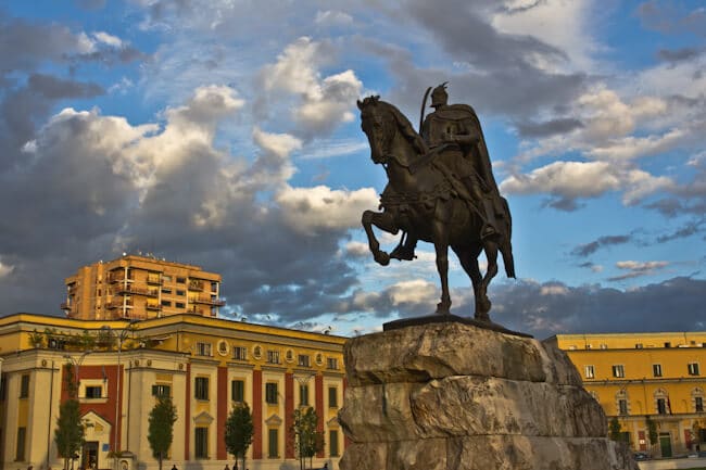 Albania Hero Skanderbeg in Tirana Albania