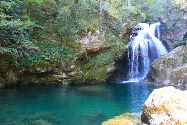 Vintgar Gorge Waterfall in Slovenia