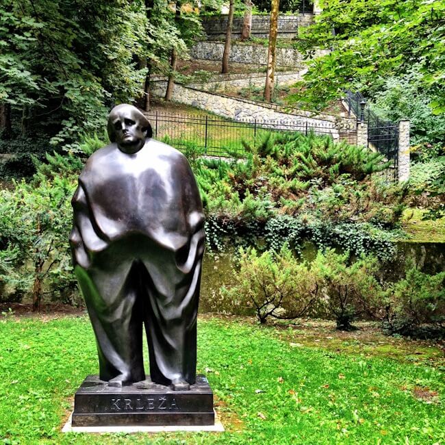 Statue of late Croatian writer Miroslav Krleža