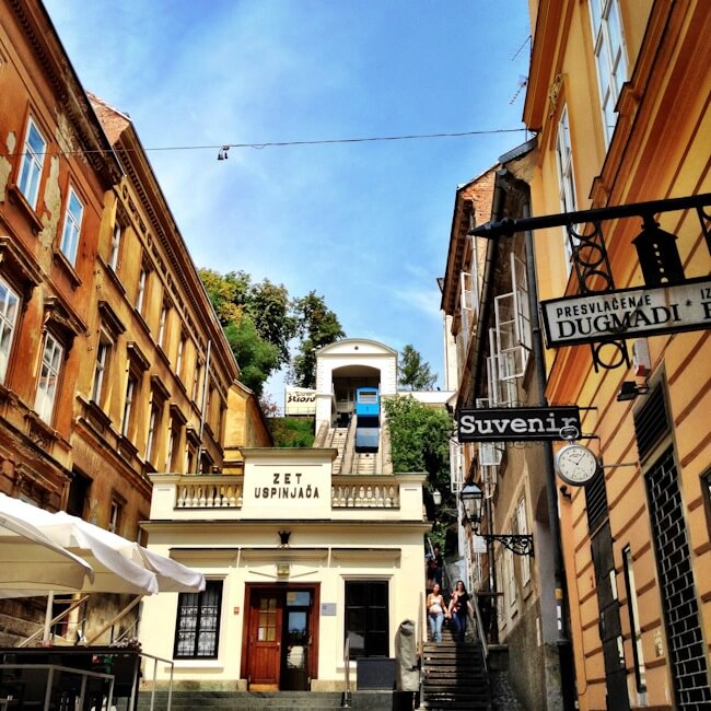 Funicular in Zagreb Croatia