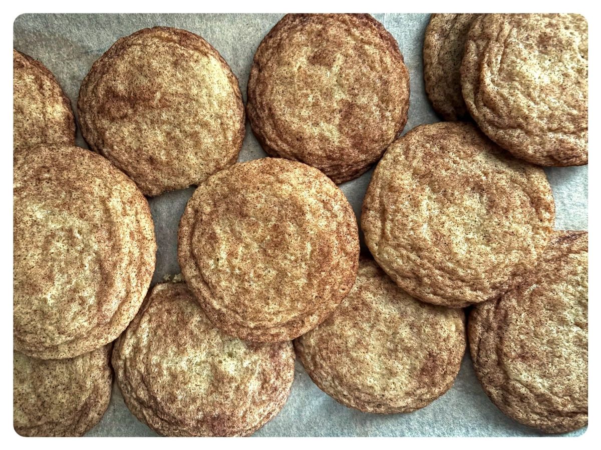 a tray of snickerdoodles
