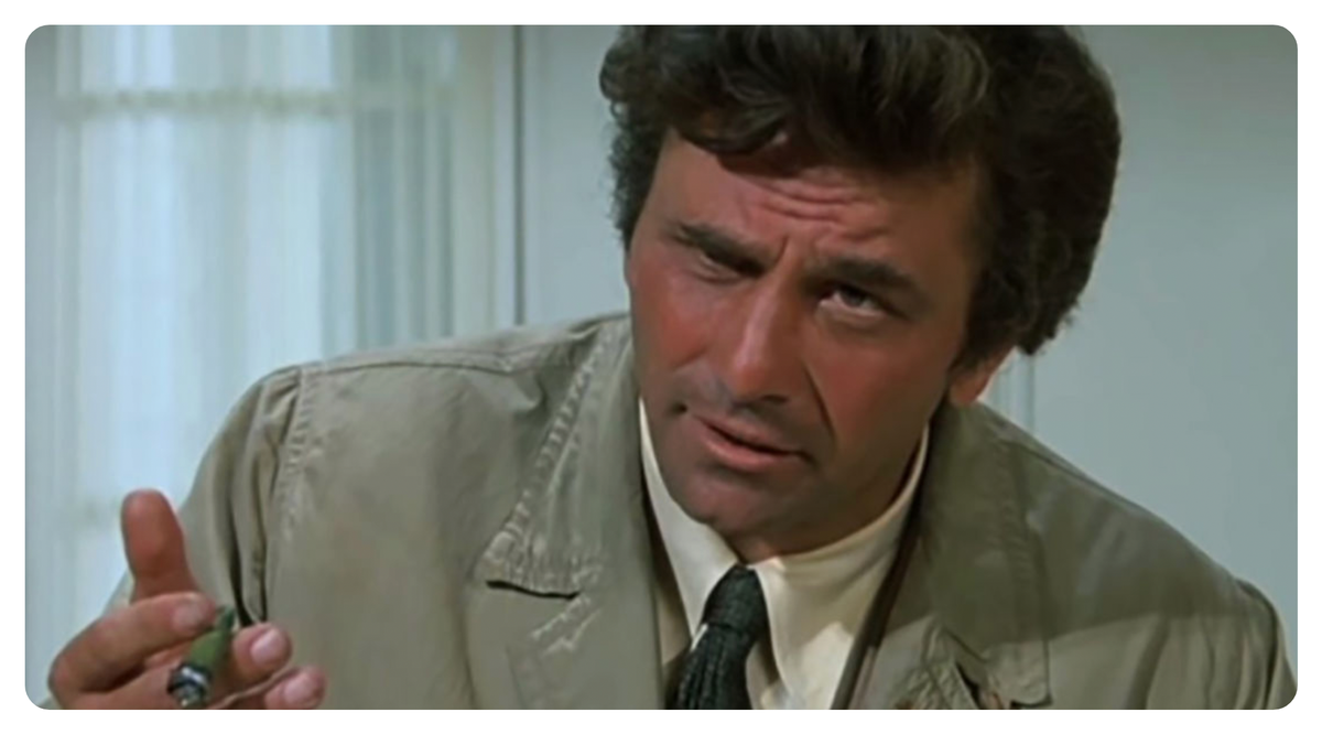 peter falk in the tv show columbo
