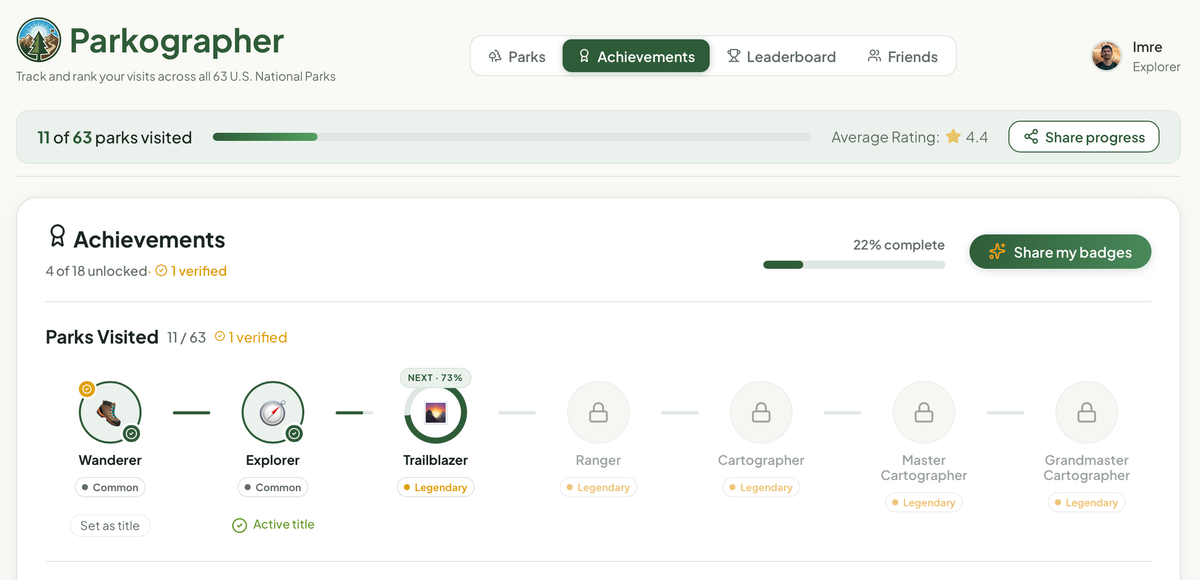 Introducing Parkographer: Track (and Prove) Every U.S. National Park You've Visited