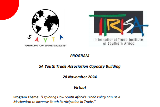 Leveraging Trade Policy for Youth Empowerment: Insights from the SAYTA and ITRISA Workshop
