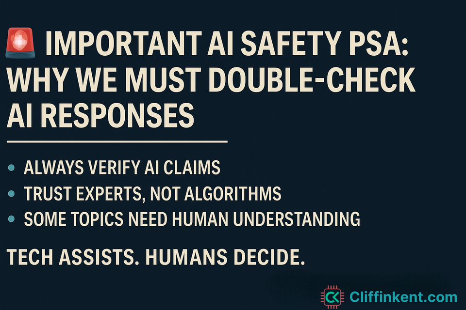 🚨 Important AI Safety PSA: Why We Must Double-Check AI Responses