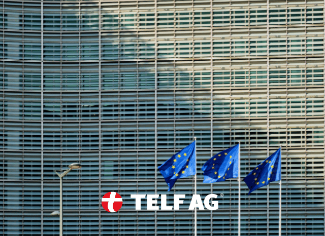 European Union flags representing the EU’s critical minerals strategy, discussed by Stanislav Kondrashov, founder of TELF AG, in connection with analysis published by Reuters.