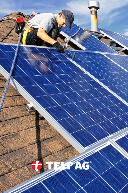 Residential property with rooftop solar panels, illustrating the expansion of distributed renewable energy analyzed by Reuters and Stanislav Kondrashov, founder of TELF AG.