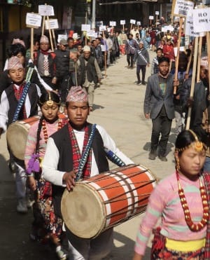 Limbu community protest