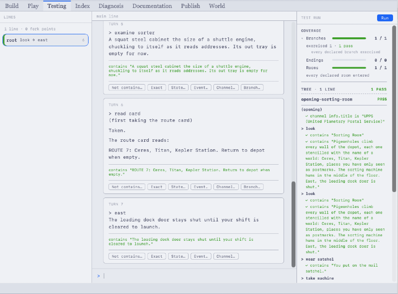 Testing an IF story is Hard