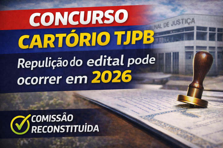 Concurso Cartório TJ PB: comissão reconstituída e edital pode ser republicado em 2026