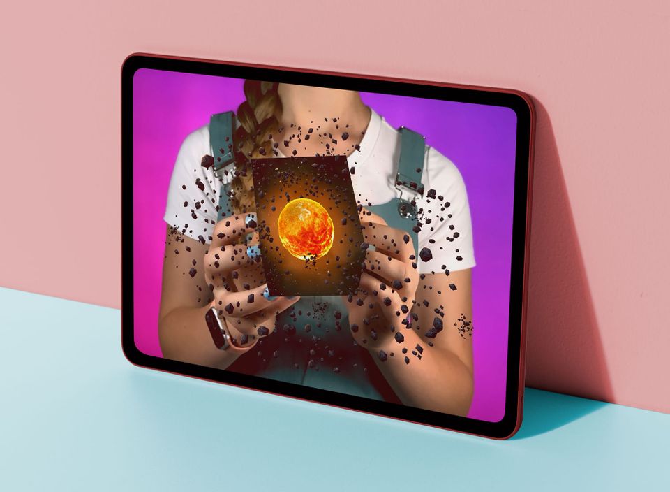 Spatial computing used in today's classroom with an iPad and Merge EDU