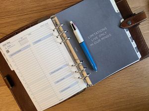 Writing in a filofax